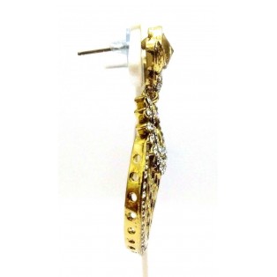 Light Gold Chand Bali Earring Jhumka Fashion Jewelry Boho Drop Dangle Long E52